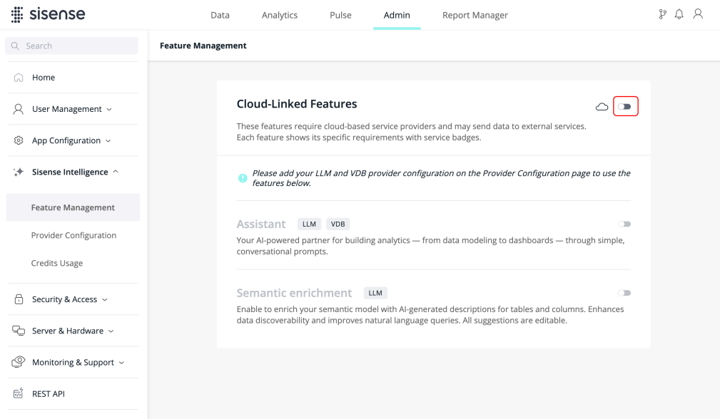 Admin CloudLinked SelfHosted Enable