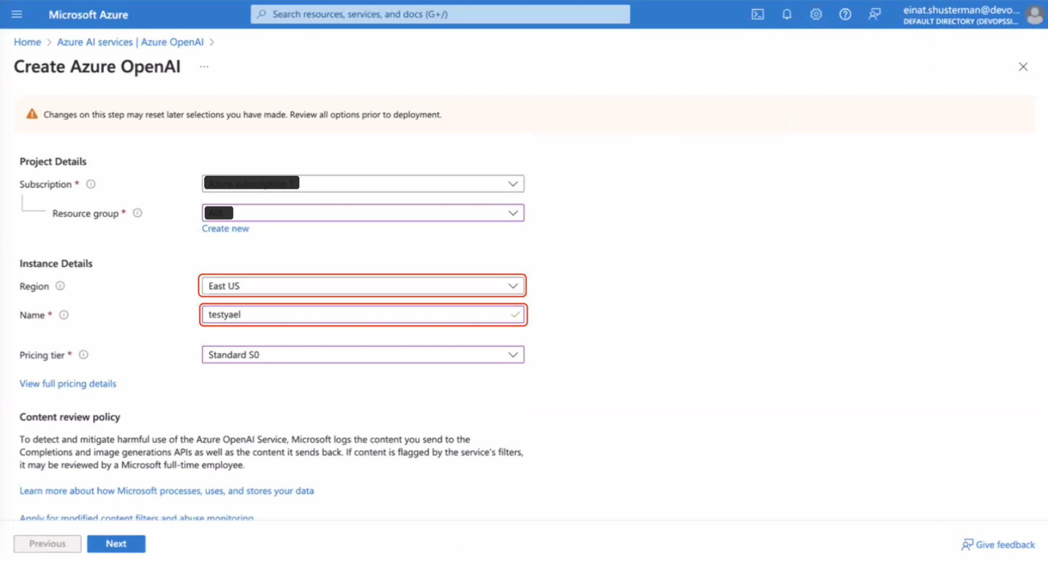 Create AzureResource
