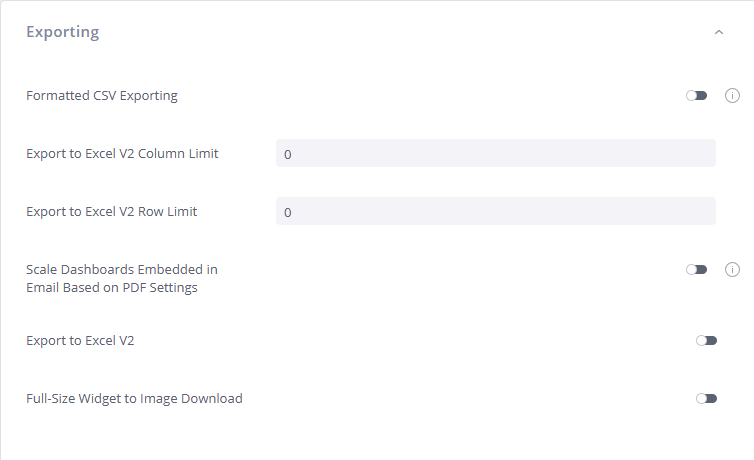 ExportingSettings