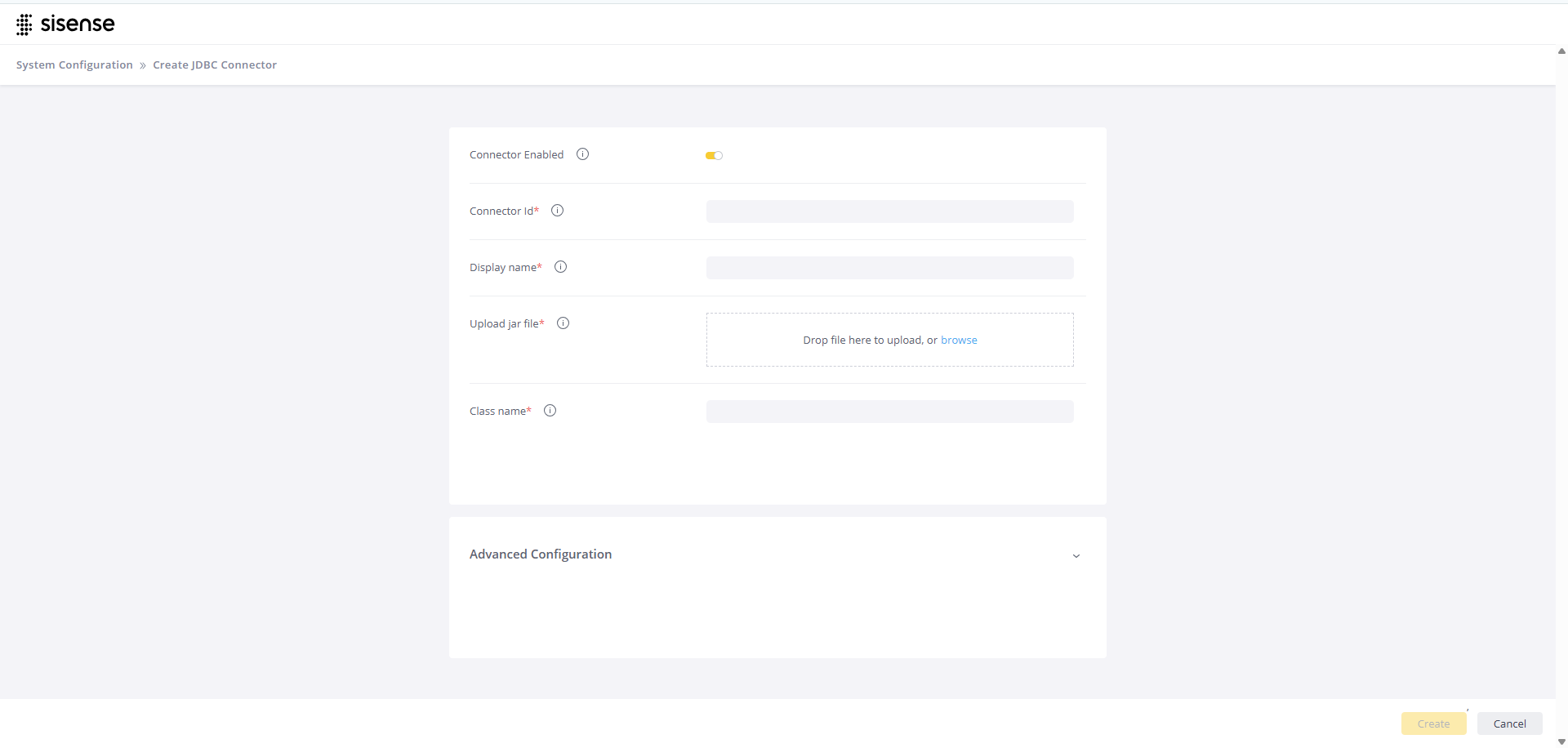 JDBC connection dialog
