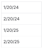 Past Year plus 1 with join