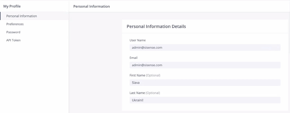 Personal Info