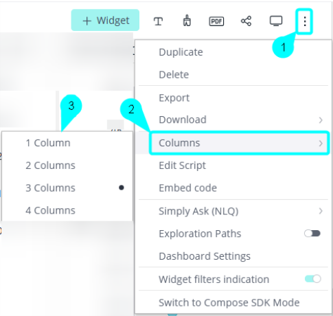 Add dashboard column