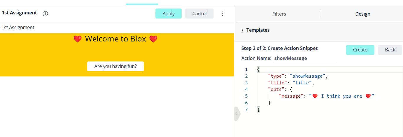 Blox create button