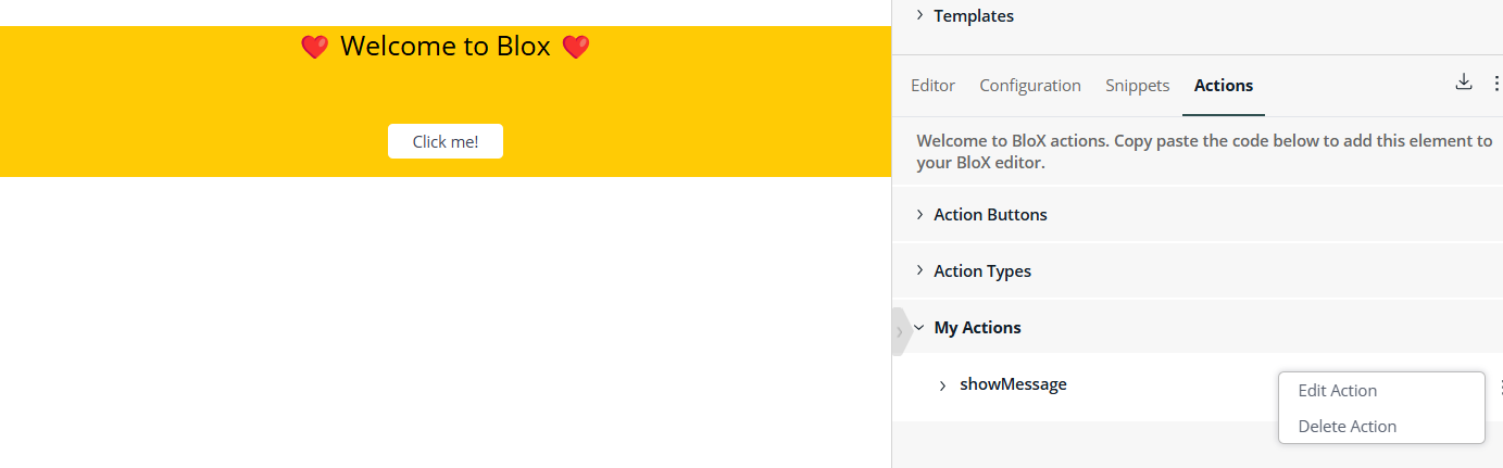 Blox edit actions