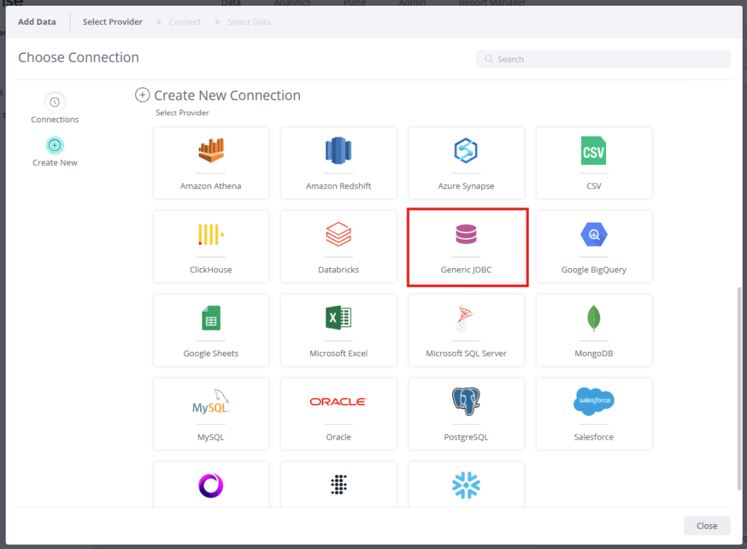 Create JDBC connector