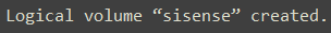 Create logical volume(1)