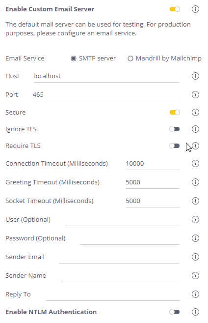 Custom email server