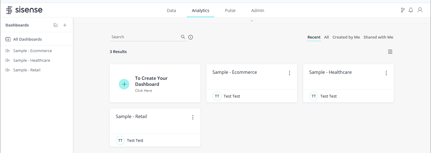 Dashboard admin tab