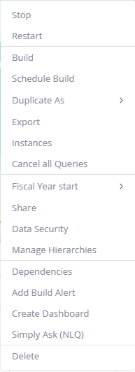 Elasticube 3 dot menu