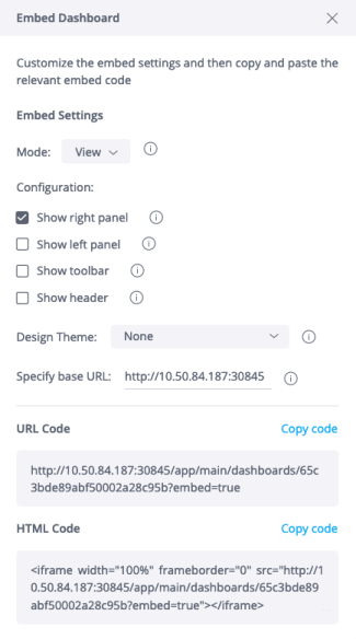 Embed code editor