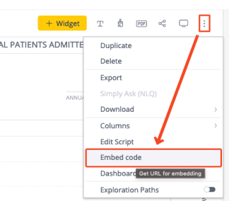 Embed code access