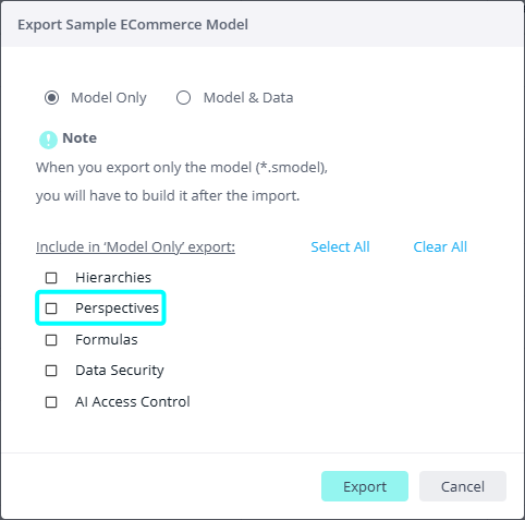Export model perspectives