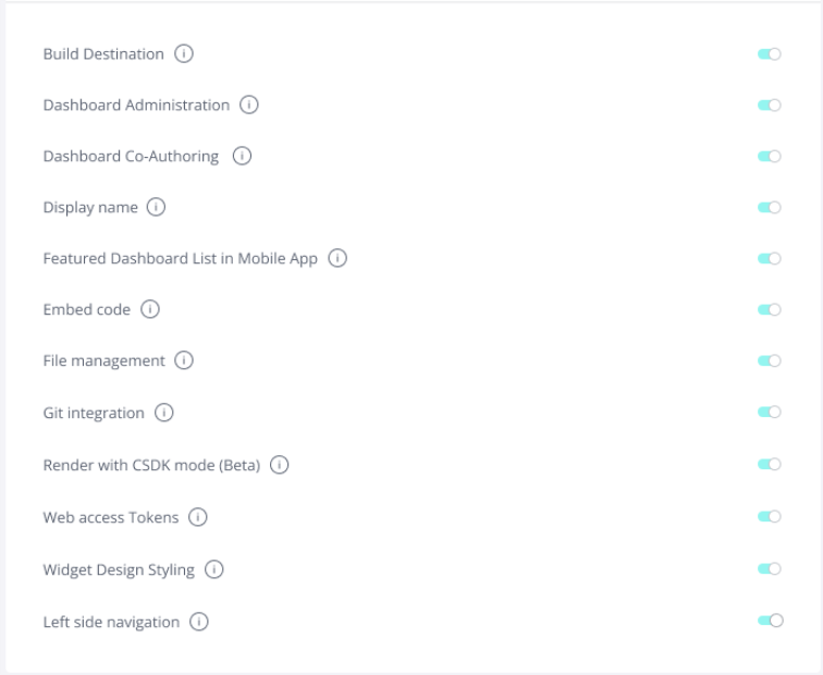 Feature management options