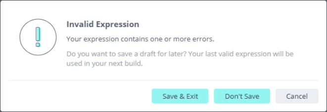 Invalid expression