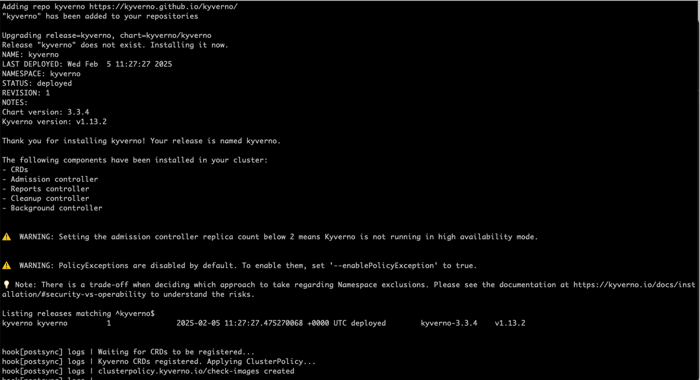 Kyverno installation