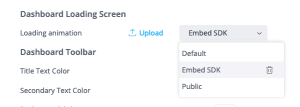 Look and feel dashboard animation delete