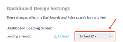 Look and feel dashboard animation drop down
