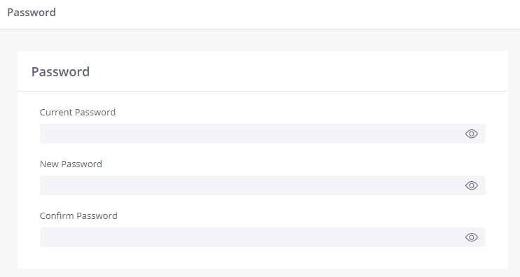 My profile password
