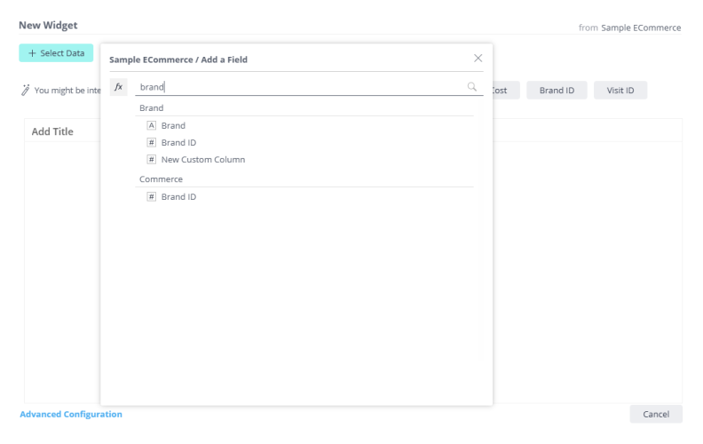 New widget data browser