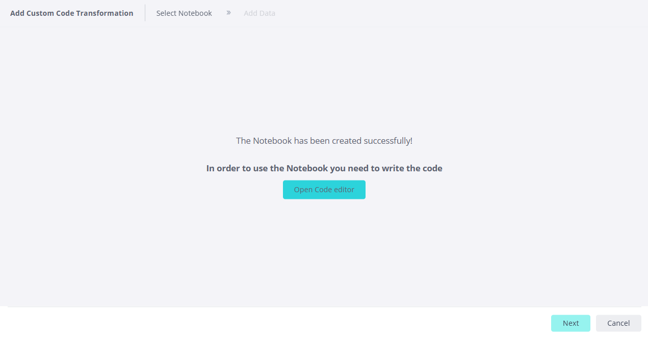 Open code editor