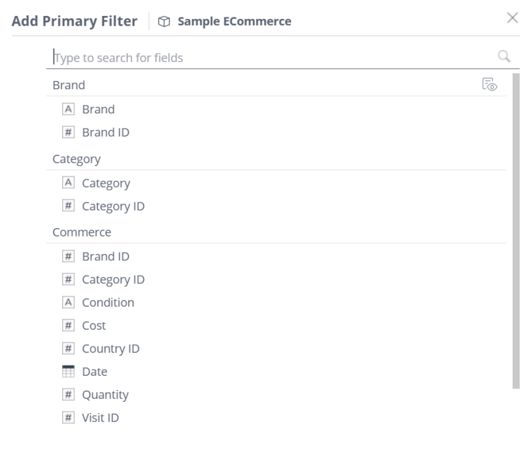 Primary filter select