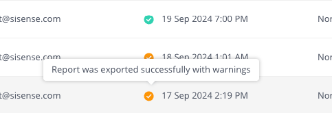 Report warnings
