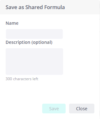 Save as shared formula