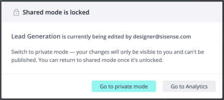 Shared mode lock message