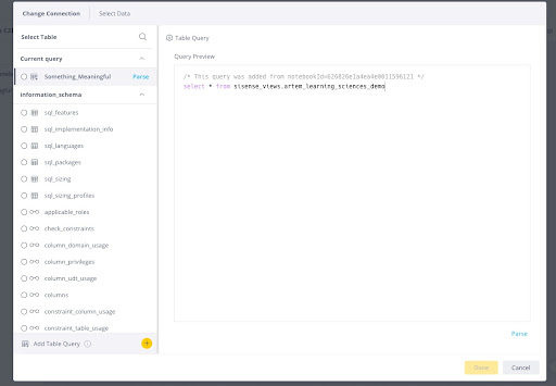 Tablequery