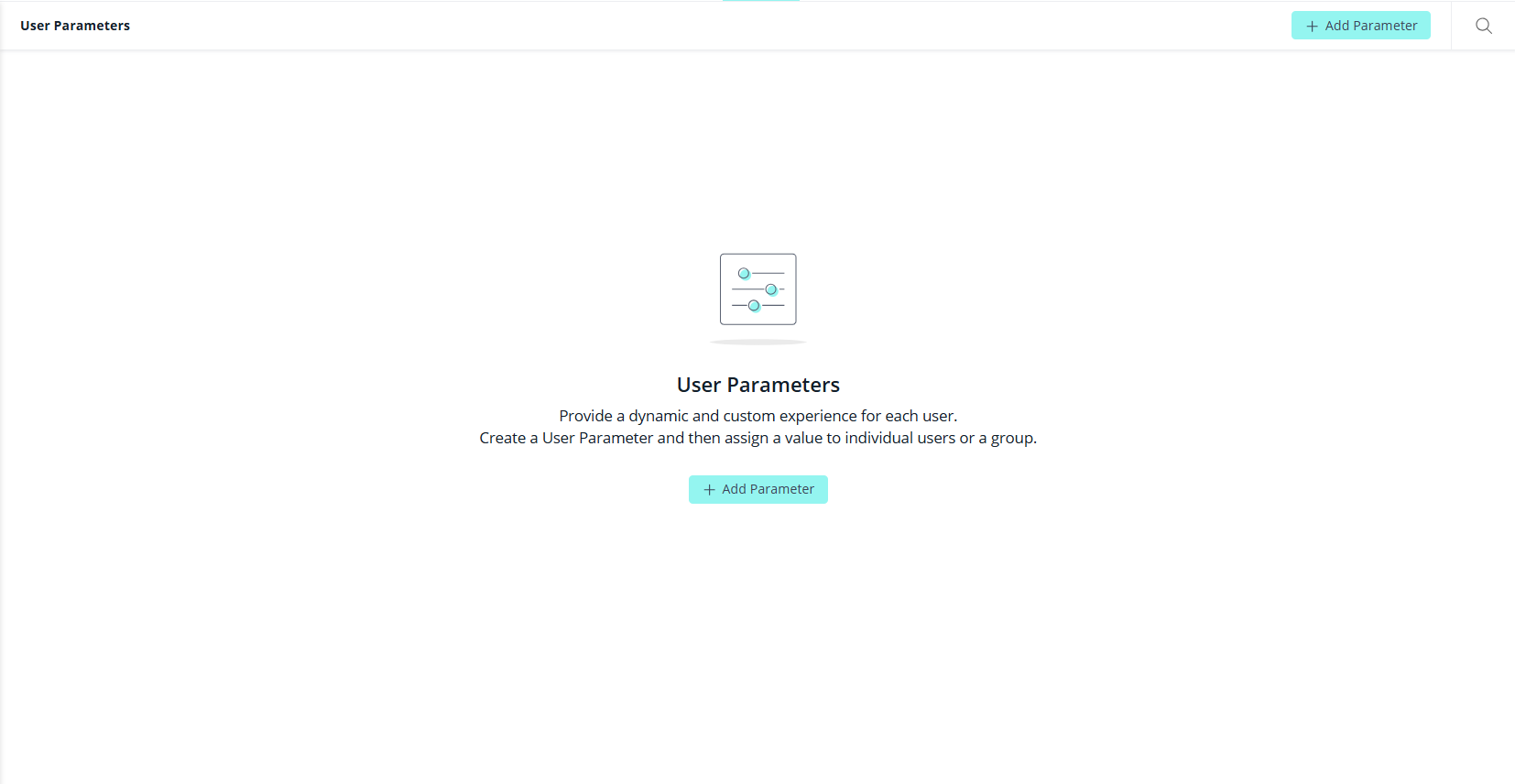 User parameters add