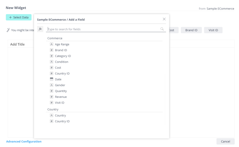 Widget add field