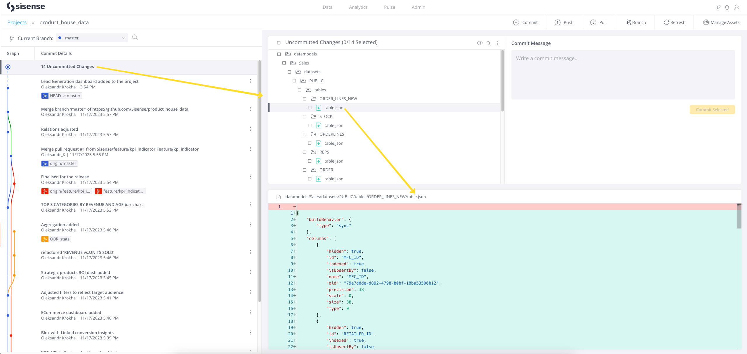 Working with Git Integration Projects