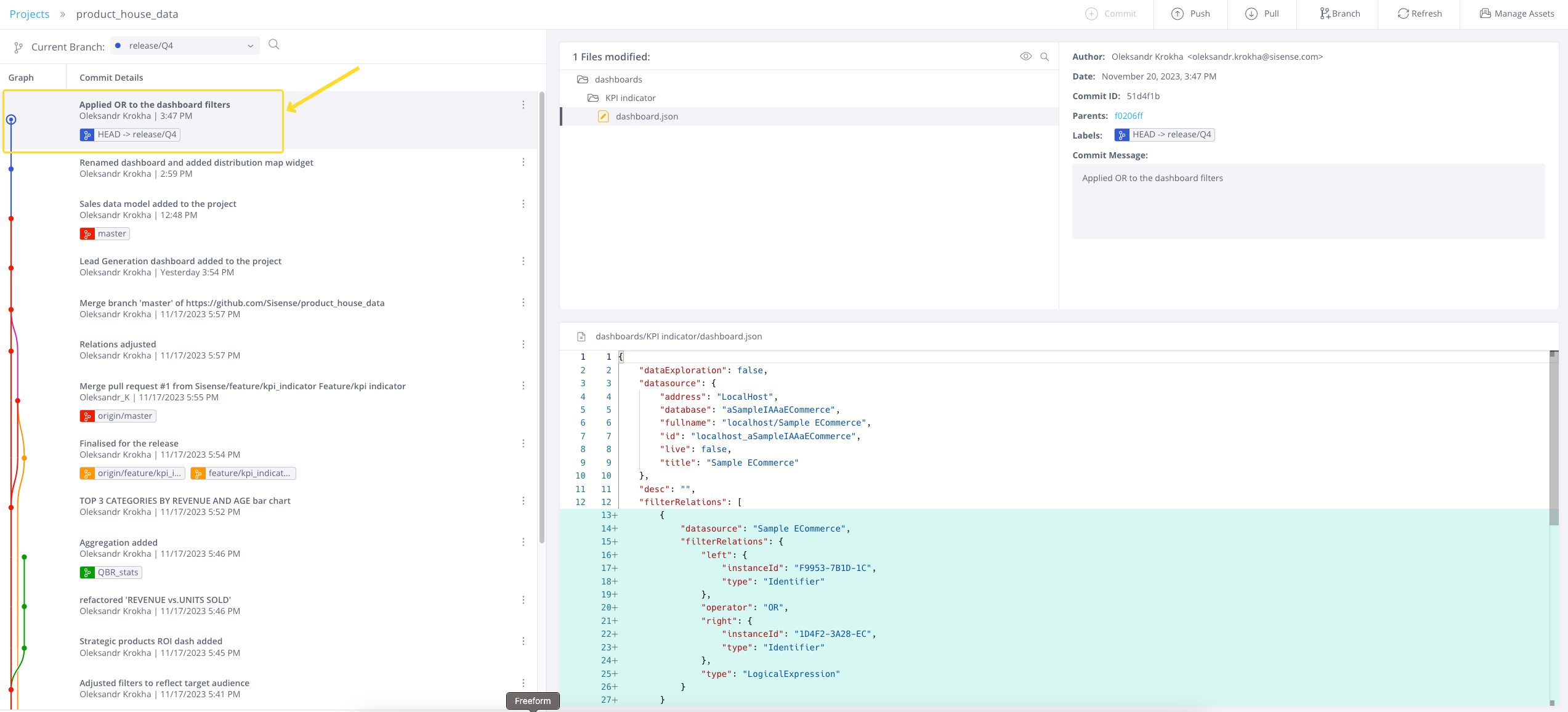 Working with Git Integration Projects