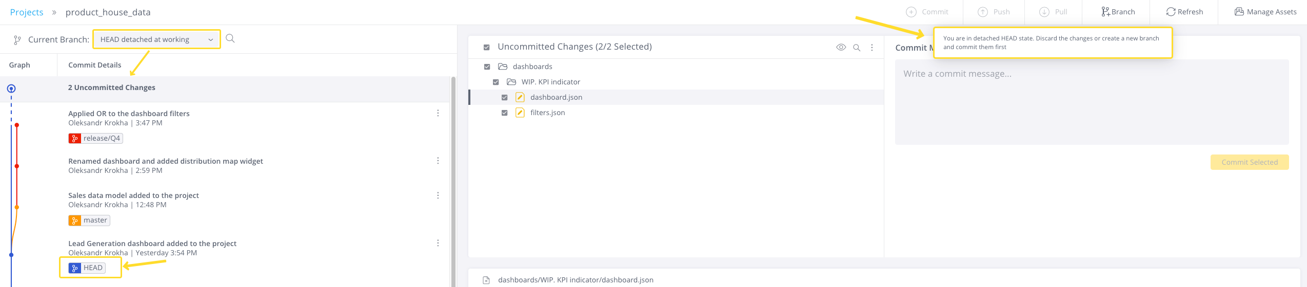 Working with Git Integration Projects