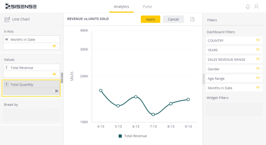 Making Selections Within Ranges Making Selections in a Widget
