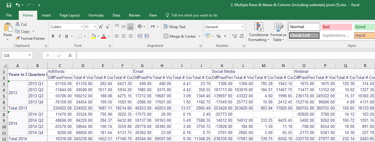 Excel 12. Numbers Export your Spreadsheet.